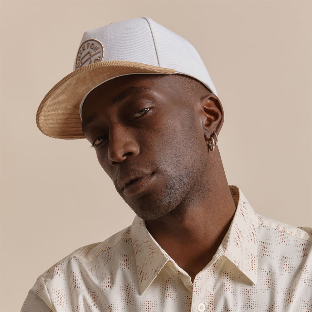 Casquette Snapback Crest MP blanc-khaki BRIXTON