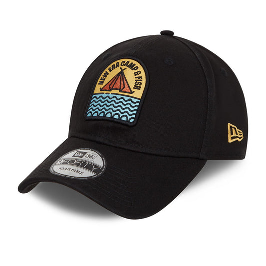 Casquette en Coton 9FORTY Camp Patch noir NEW ERA