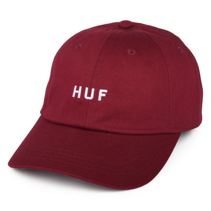 Casquette à Visière Incurvée en Coton Original Logo bordeaux HUF