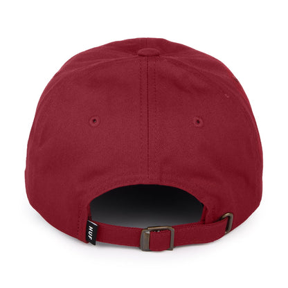 Casquette à Visière Incurvée en Coton Original Logo bordeaux HUF