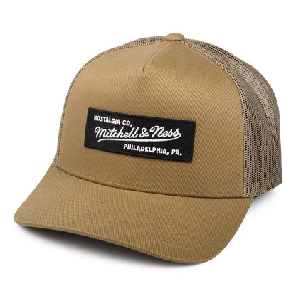 Casquette Trucker Branded Box Logo Classic beige sable MITCHELL & NESS