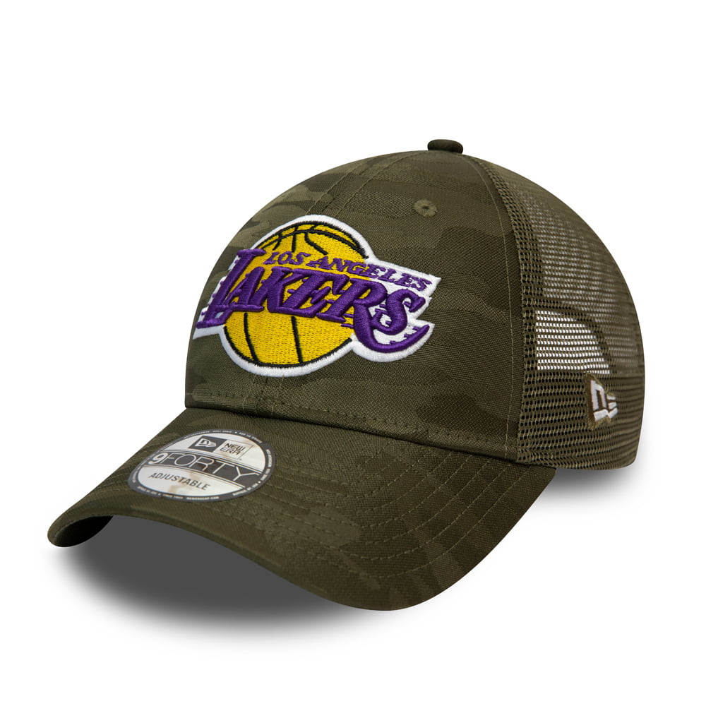 Casquette Trucker 9FORTY NBA Home Field L.A. Lakers olive NEW ERA