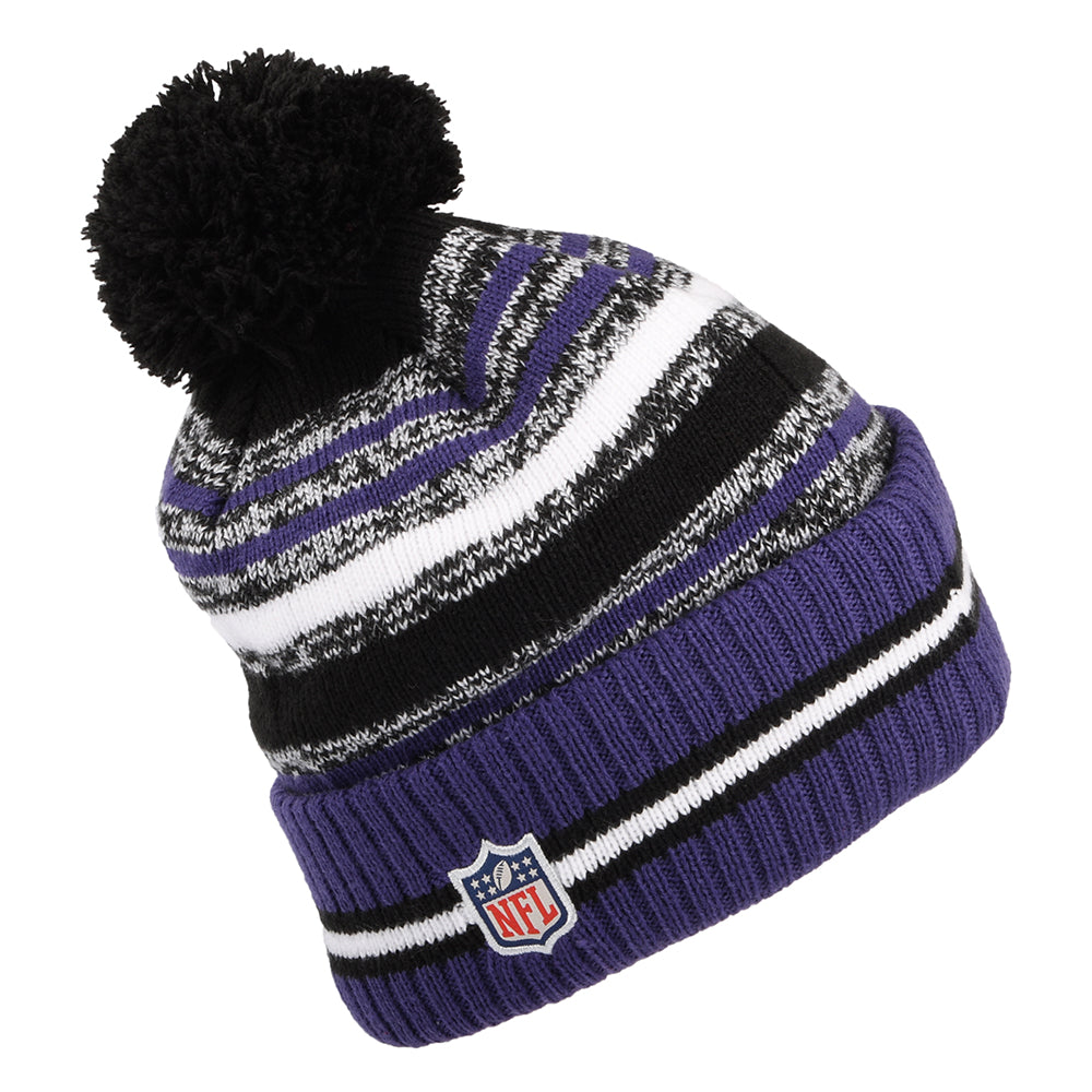Bonnet à Pompon NFL Sport Knit OTC Baltimore Ravens violet-noir NEW ERA