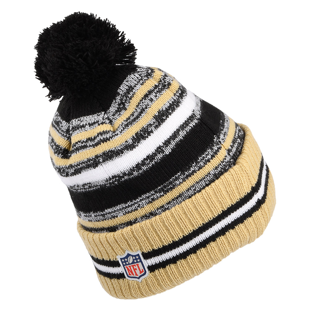 Bonnet à Pompon NFL Sport Knit OTC New Orleans Saints noir-doré NEW ERA