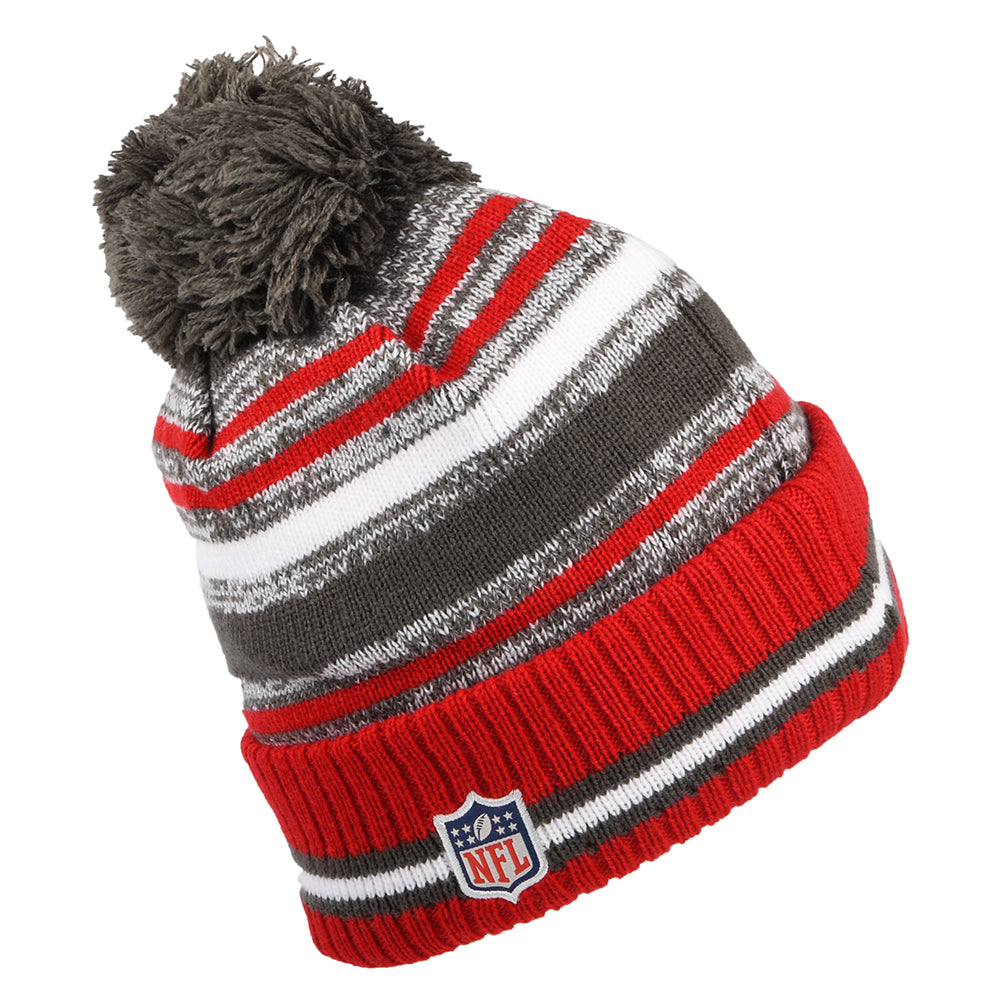 Bonnet à Pompon NFL Sport Knit OTC Tampa Bay Buccaneers rouge-noir NEW ERA
