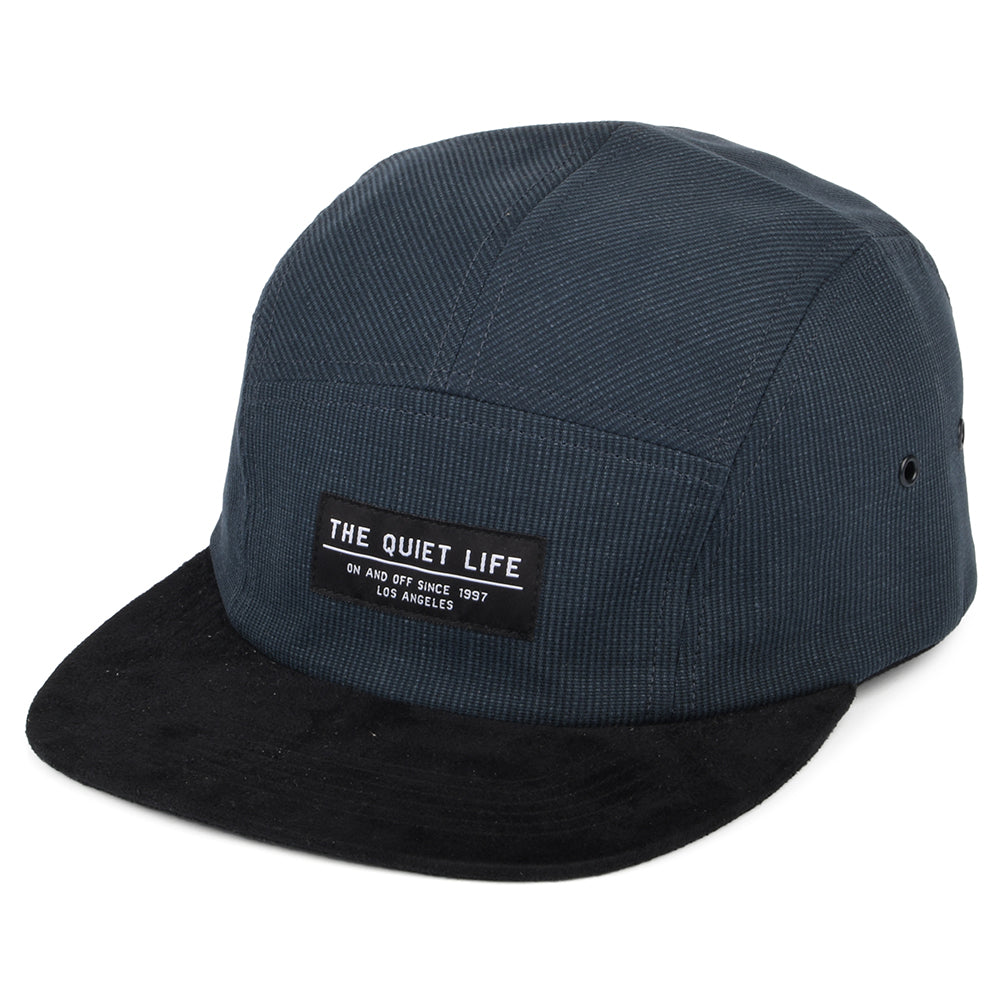Casquette 5 Panel Cord Combo bleu marine-noir THE QUIET LIFE