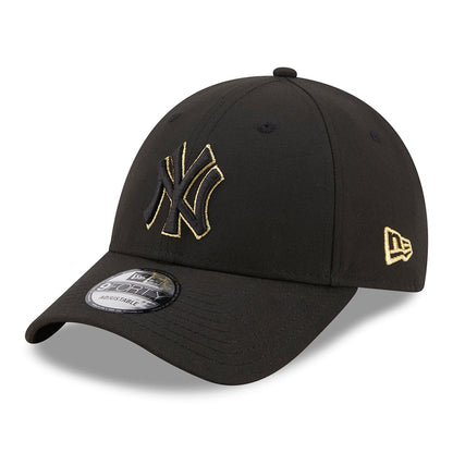 Casquette 9FORTY MLB Metallic Outline New York Yankees noir-doré NEW ERA