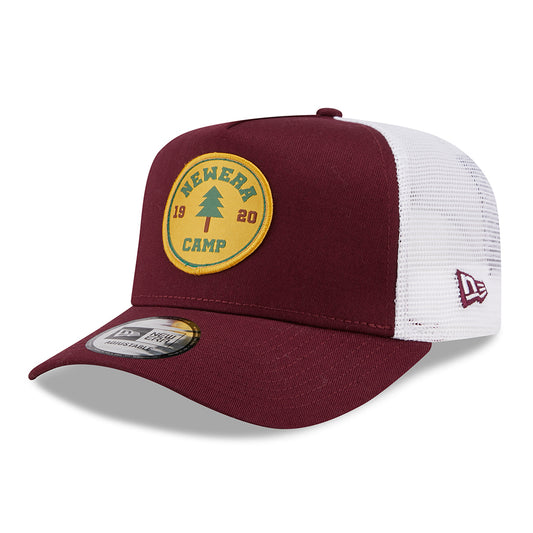 Casquette Trucker A-Frame NE Camp Patch bordeaux NEW ERA