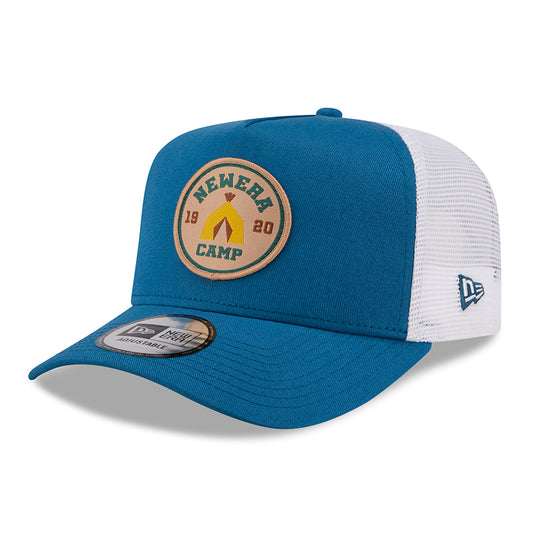 Casquette Trucker A-Frame NE Camp Patch bleu sarcelle NEW ERA