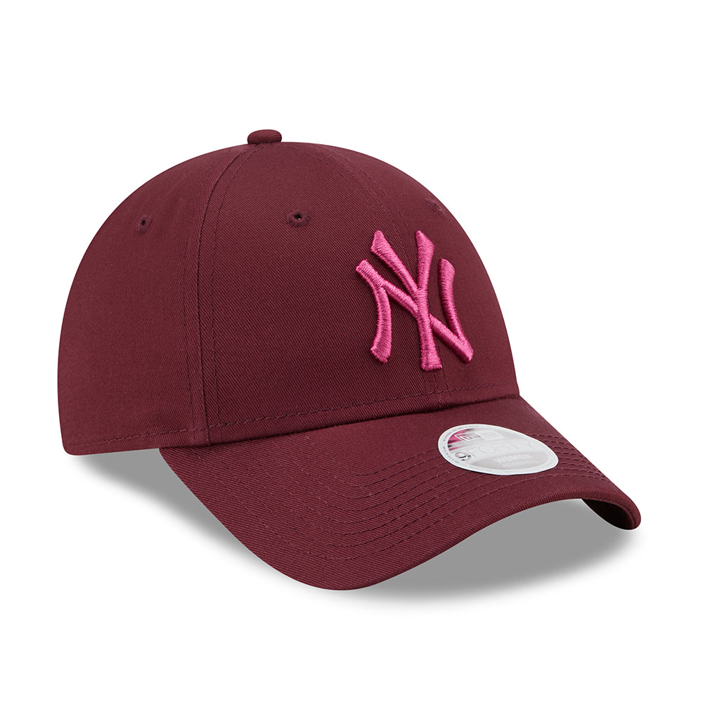 Casquette Femme 9FORTY New York Yankees League Essential bordeaux-rose NEW ERA