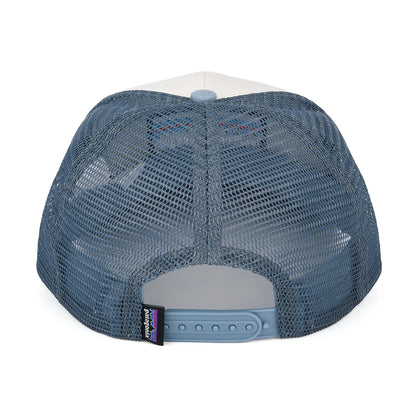 Casquette Trucker en Coton Bio P-6 Logo blanc-bleu fumé PATAGONIA