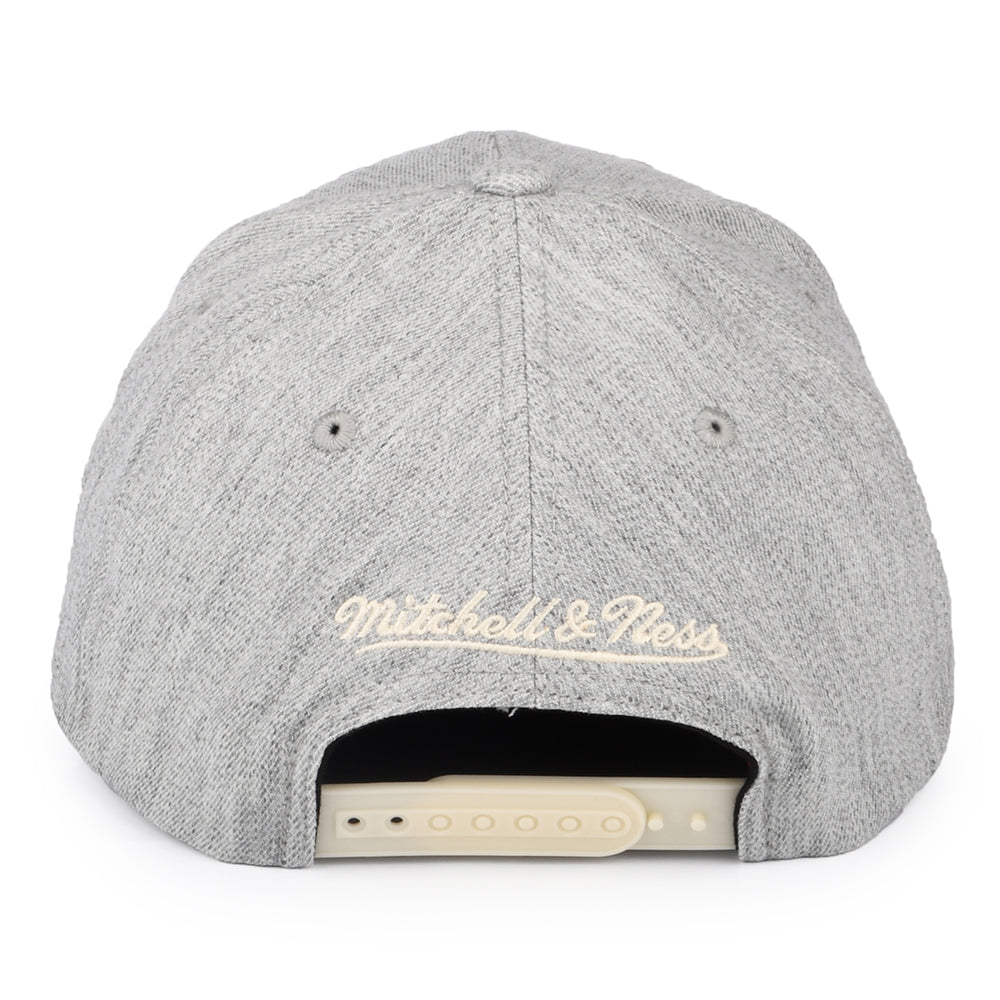 Casquette Snapback NBA Team Heather Milwaukee Bucks gris chiné MITCHELL & NESS