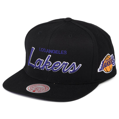 Casquette Snapback NBA Foundation Script L.A. Lakers noir MITCHELL & NESS