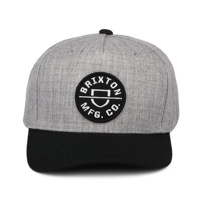 Casquette Snapback Crest C NetPlus MP gris chiné-noir BRIXTON