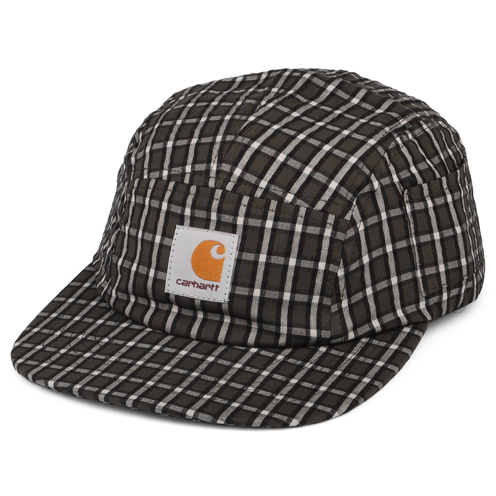 Casquette 5 Panel en Coton Seersucker à Carreaux Dryden cyprès CARHARTT WIP