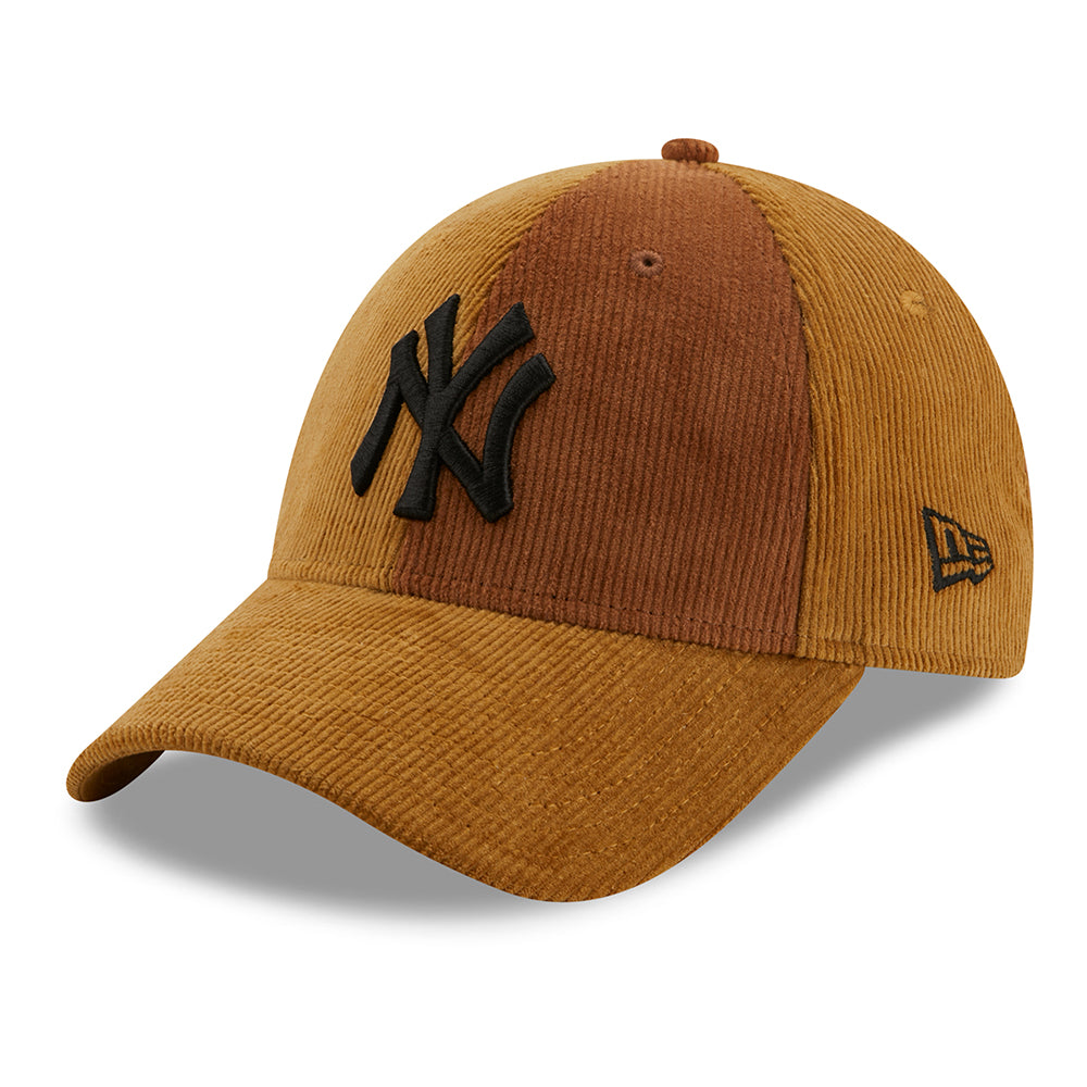 Casquette 9FORTY MLB Cord New York Yankees beige sable NEW ERA