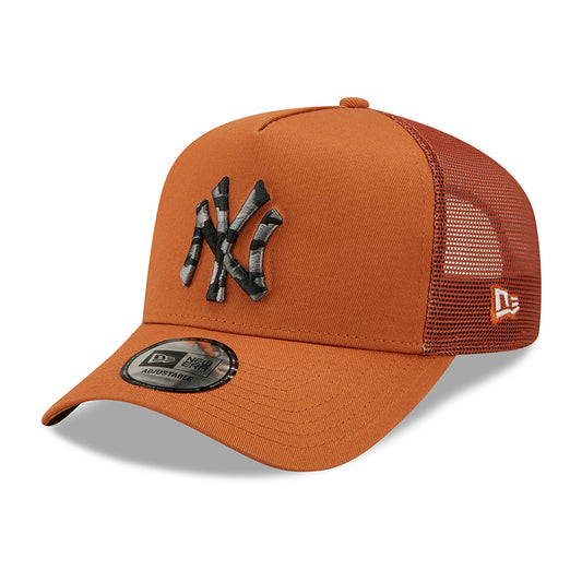 Casquette Trucker 9FORTY MLB Camo Infill A-Frame New York Yankees toffee-camouflage NEW ERA