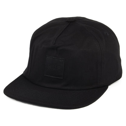 Casquette Snapback Non Structurée Box Logo noir sur noir HUF
