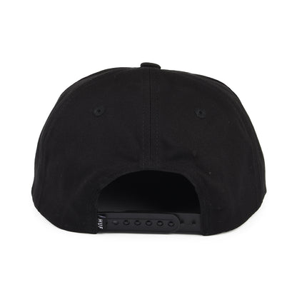 Casquette Snapback Non Structurée Box Logo noir sur noir HUF
