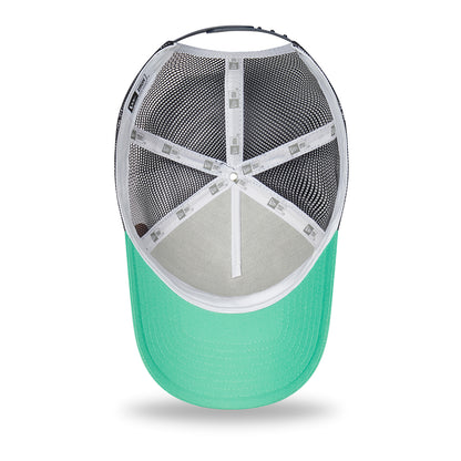 Casquette Trucker Location Icon A-Frame Bay Point turquoise-blanc NEW ERA