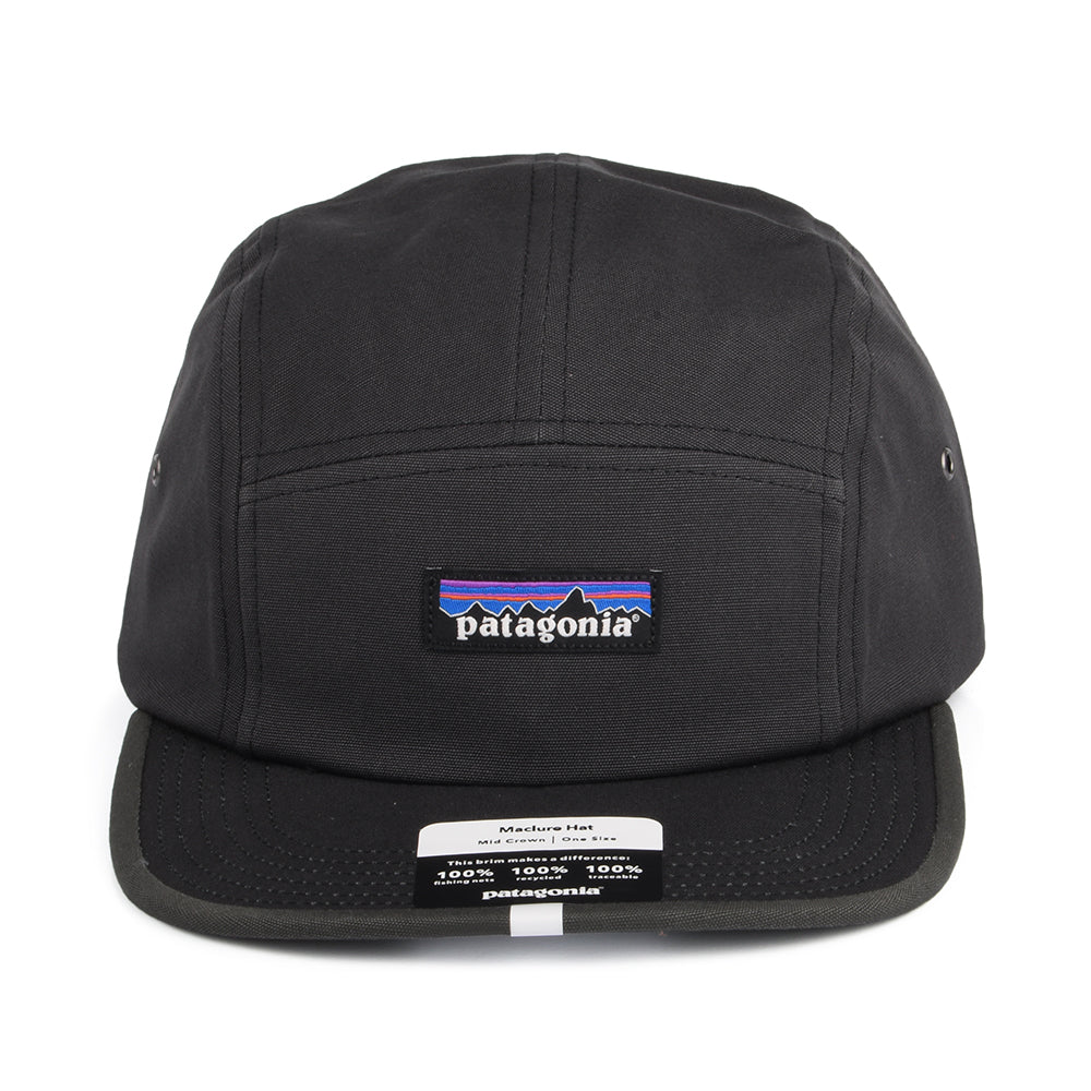 Casquette 5 Panel en Coton Bio Maclure noir PATAGONIA
