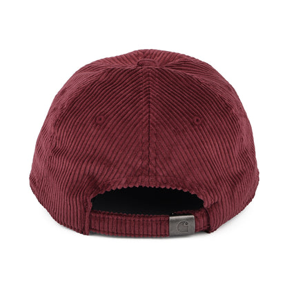 Casquette en Velours Côtelé Harlem vin CARHARTT WIP