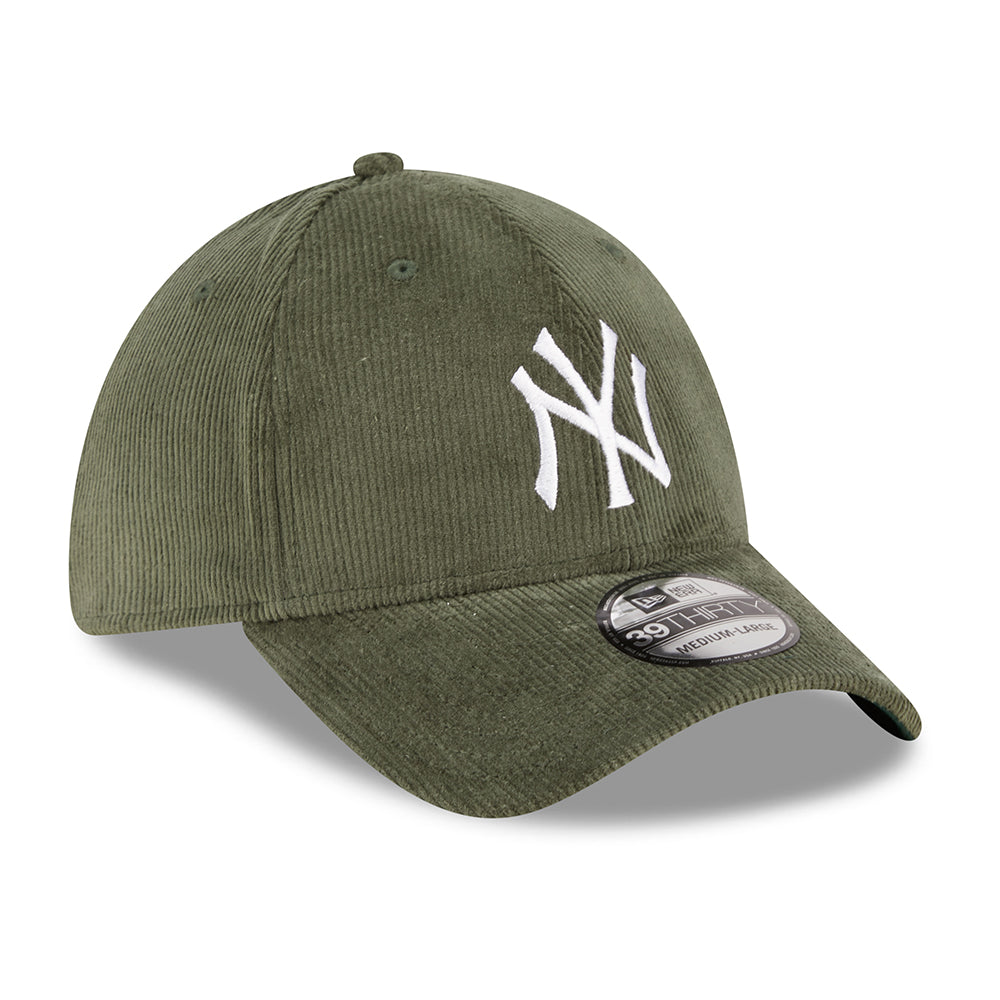 Casquette 39THIRTY MLB Cord New York Yankees vert foncé-blanc NEW ERA