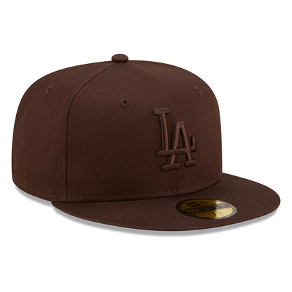 Casquette 59FIFTY MLB League Essential L.A. Dodgers marron NEW ERA