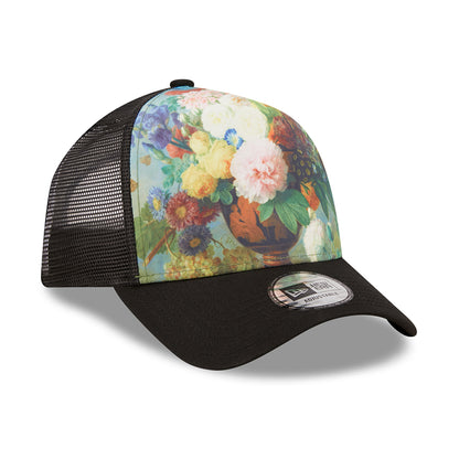 Casquette Trucker 9FORTY Le Louvre AOP A-Frame Jan Frans van Dael noir NEW ERA