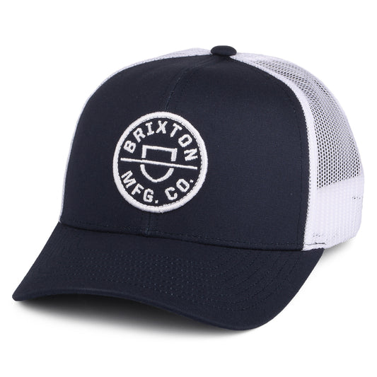 Casquette Trucker Crest NetPlus MP bleu marine-blanc BRIXTON