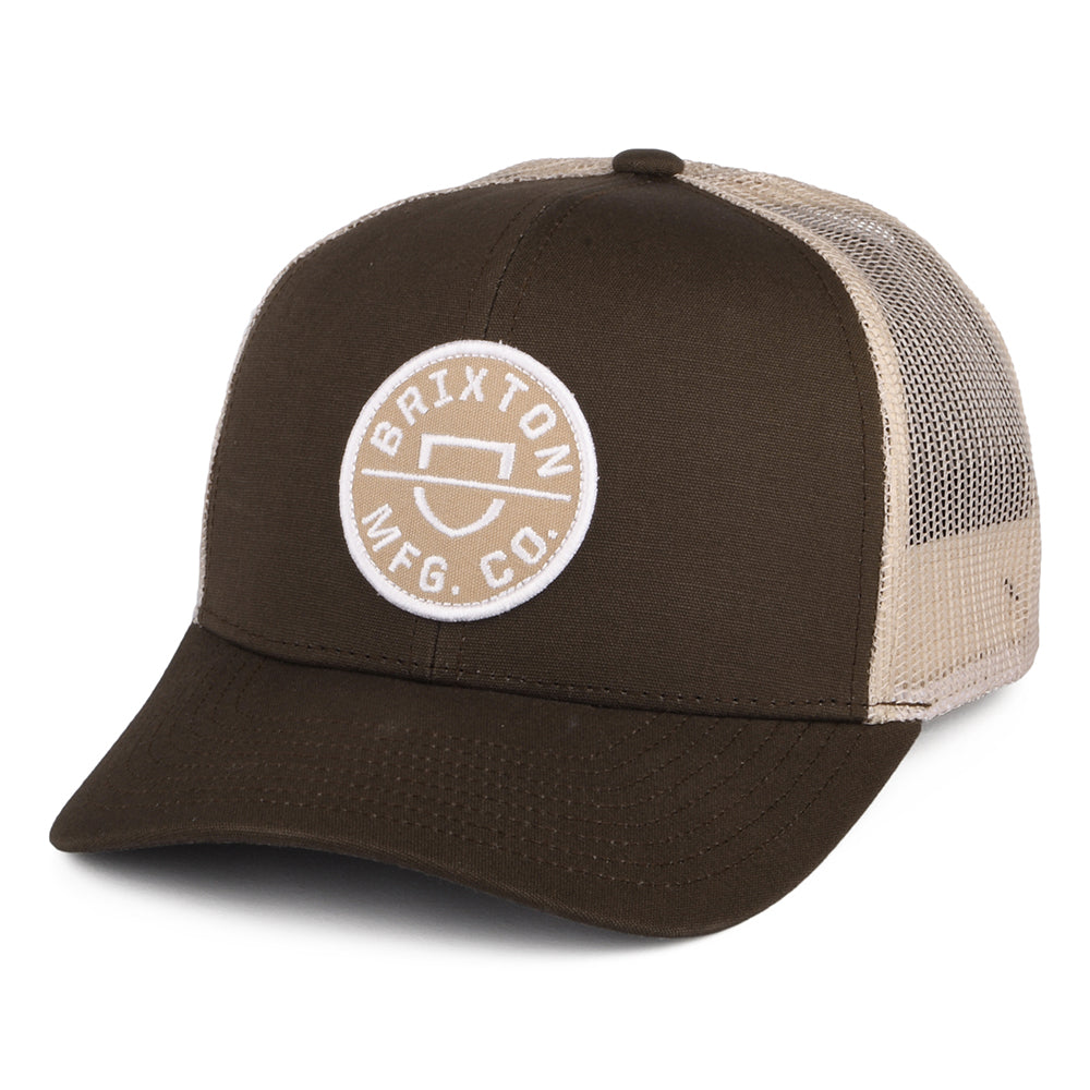 Casquette Trucker Crest NetPlus MP marron clair-sable BRIXTON