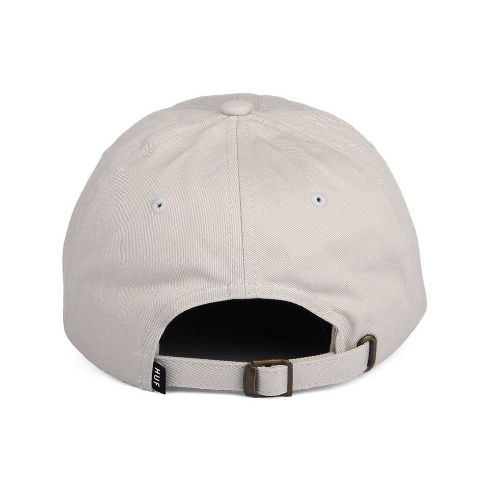 Casquette à Visière Incurvée en Coton Original Logo crème HUF