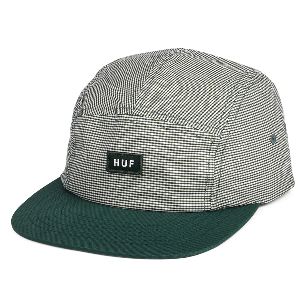 Casquette 5 Panel Micro Vichy vert HUF
