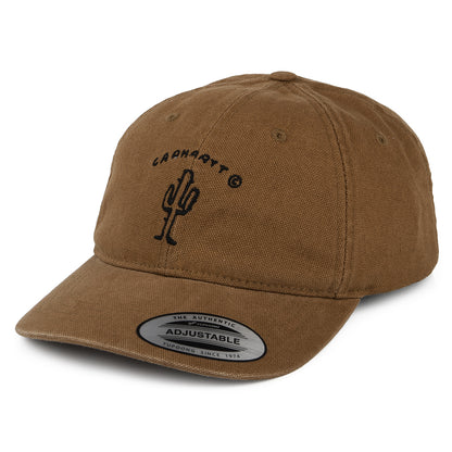 Casquette en Toile de Coton New Frontier Cactus marron-noir CARHARTT WIP