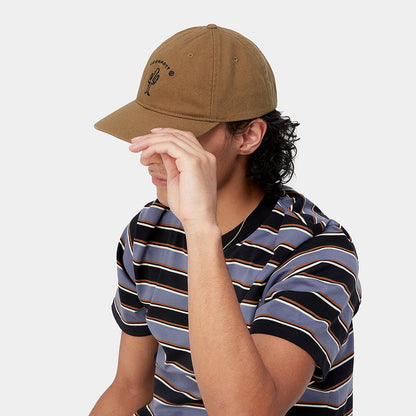 Casquette en Toile de Coton New Frontier Cactus marron-noir CARHARTT WIP