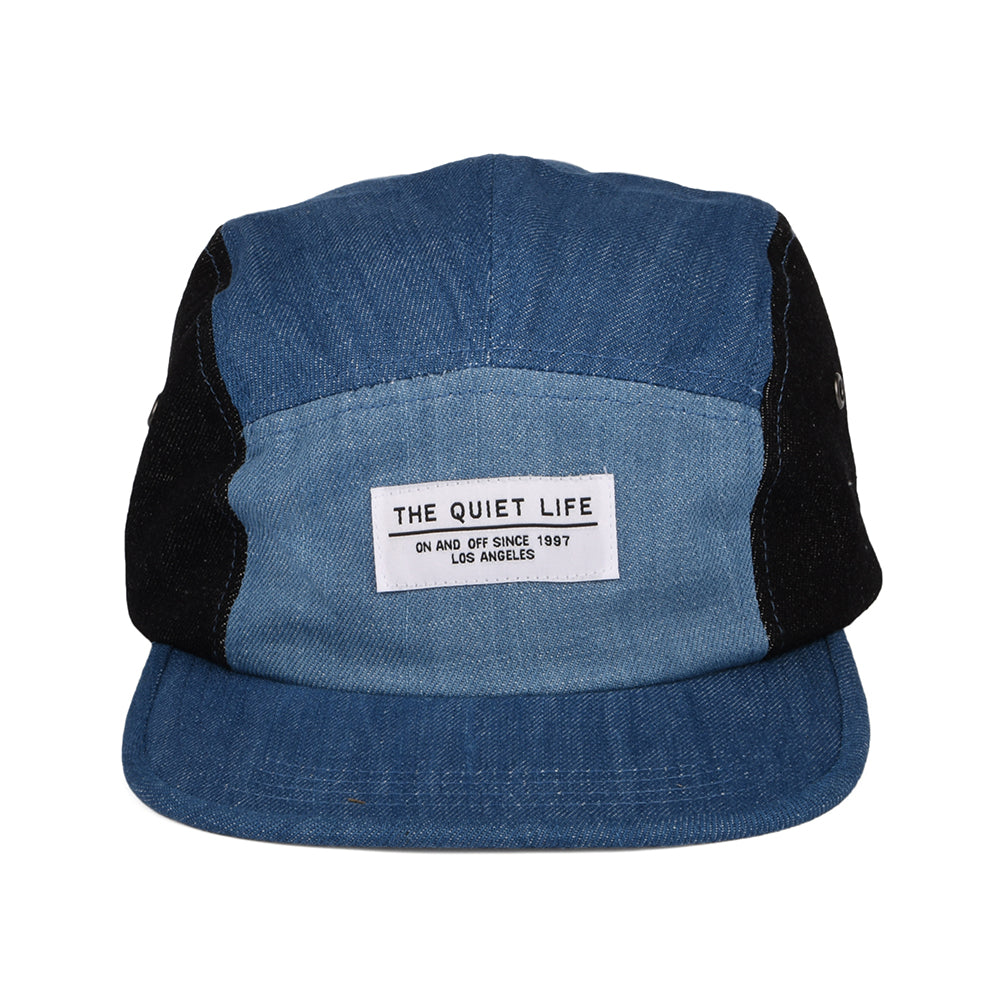 Casquette 5 Panel en Jean Patchwork denim-noir THE QUIET LIFE