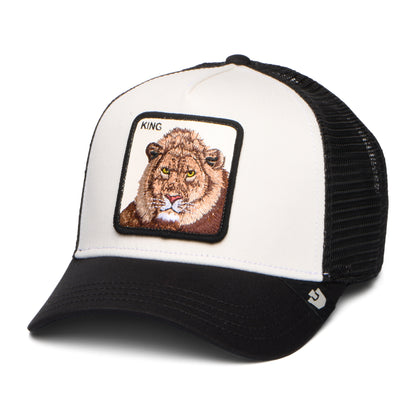 Casquette Trucker King Lion blanc-noir GOORIN