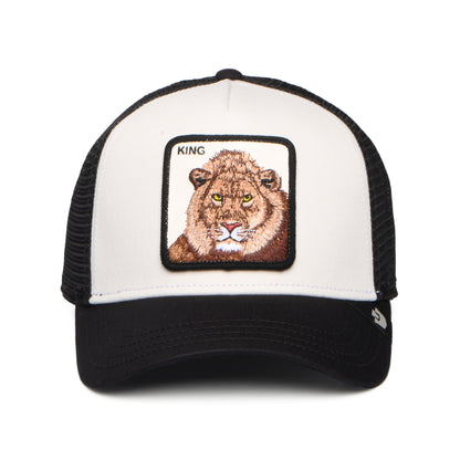 Casquette Trucker King Lion blanc-noir GOORIN