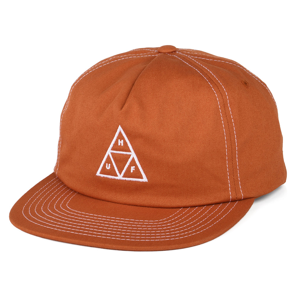 Casquette Snapback Non Structurée Triple Triangle camel-blanc HUF