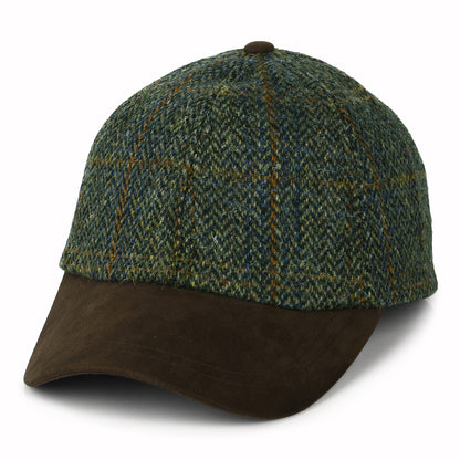Casquette en HARRIS TWEED olive-marron FAILSWORTH