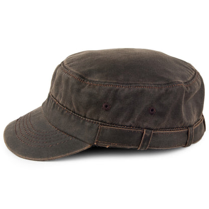 Casquette Militaire en Coton à Effet Usé marron DORFMAN PACIFIC