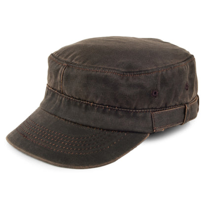 Casquette Militaire en Coton à Effet Usé marron DORFMAN PACIFIC