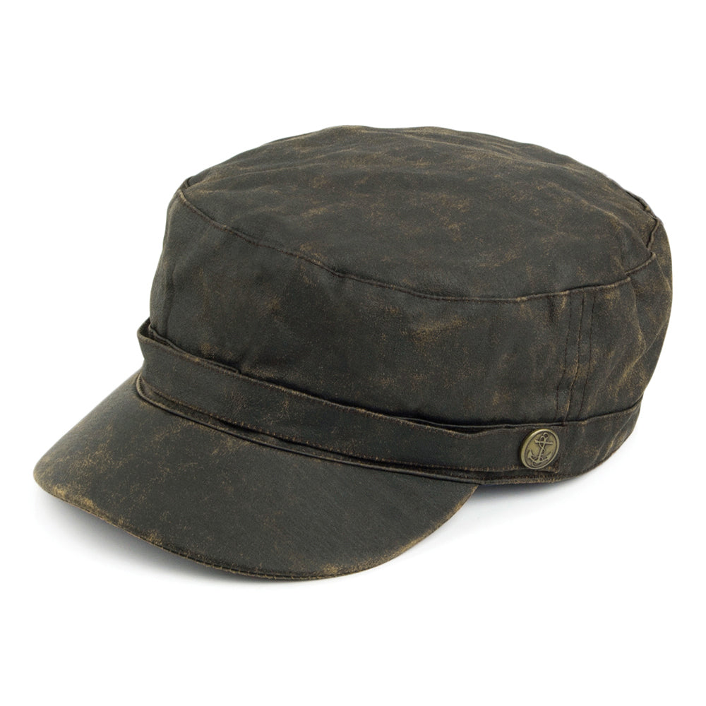 Casquette Militaire en Coton à Effet Usé marron JAXON & JAMES