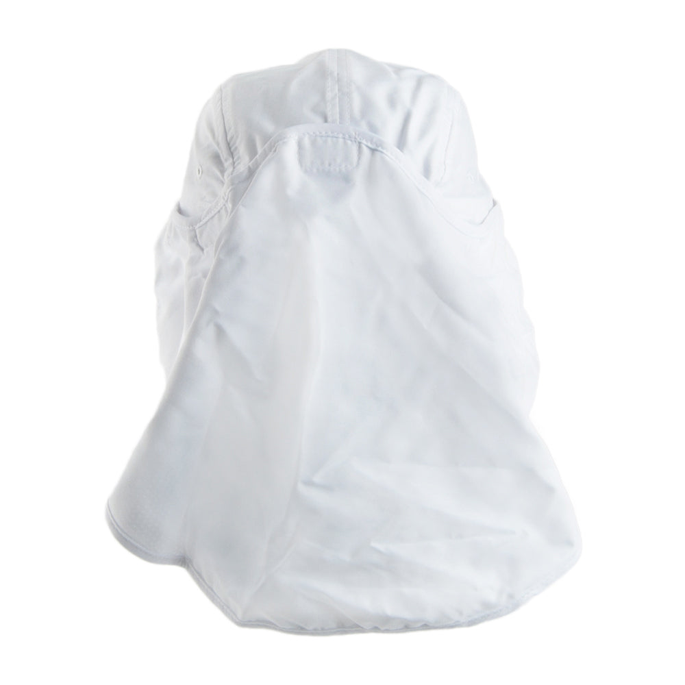 Casquette Saharienne à Rabat Amovible blanc DORFMAN PACIFIC