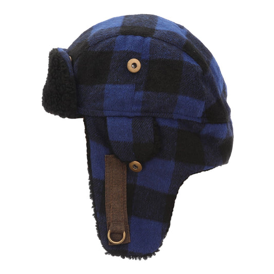 Chapka à Carreaux Arctic Buffalo bleu DORFMAN PACIFIC