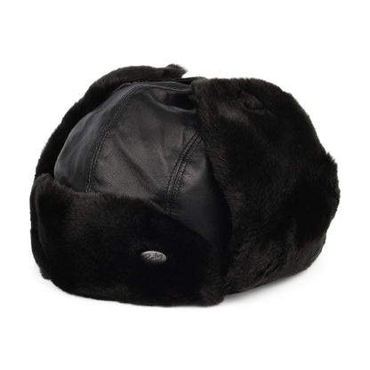 Chapka en Cuir Vega noir BAILEY