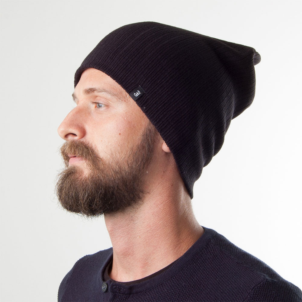 Bonnet Long Côtelé noir JAXON & JAMES