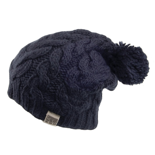 Bonnet Long à Pompon bleu marine KUSAN