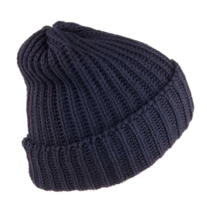 Bonnet Marin Court en Laine Mérinos bleu marine HIGHLAND 2000