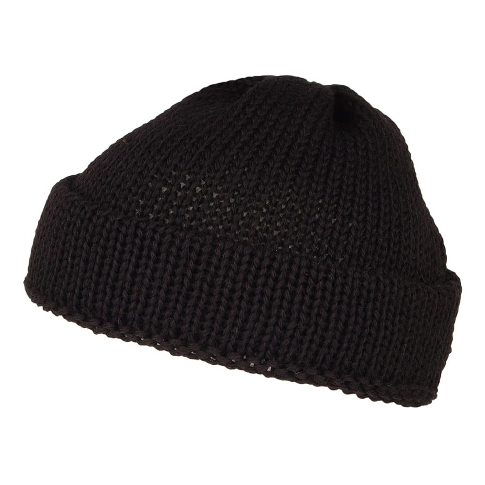 Bonnet Marin Court en Laine Anglaise noir HIGHLAND 2000